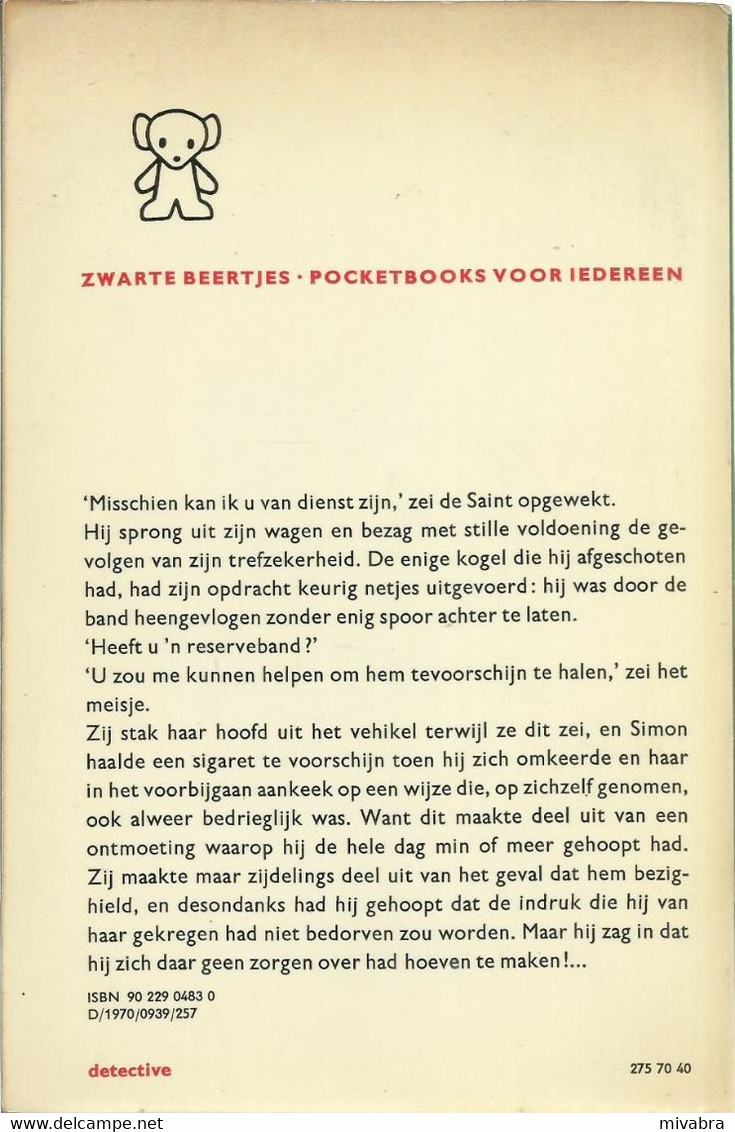 DE SAINT TREKT WESTWAARTS - LESLIE CHARTERIS - ZWARTE BEERTJES N° 483 -  BRUNA - Détectives & Espionnages