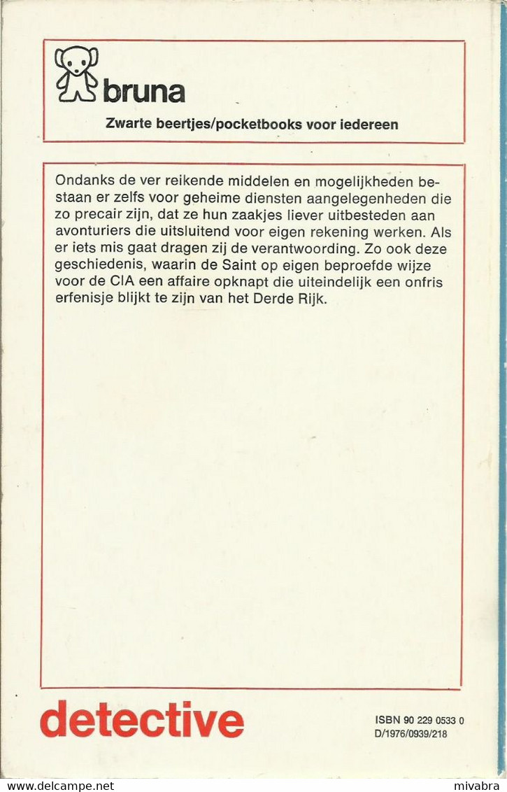 DE SAINT OP DE LOER - LESLIE CHARTERIS - ZWARTE BEERTJES N° 533 -  BRUNA - Detectives & Espionaje