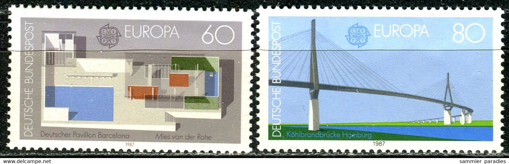 BRD - Mi 1321 / 1322 ✶✶ # - 60-80Pf   CEPT 87 Europa - Unused Stamps