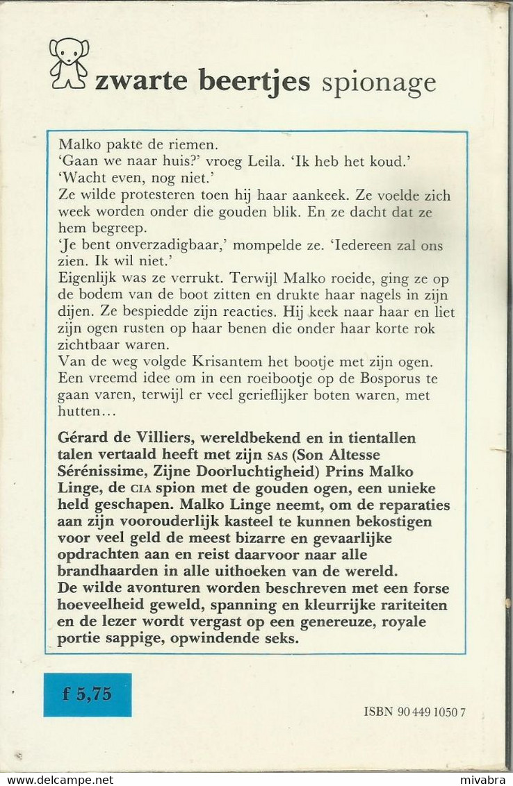 SAS IN ISTANBOEL - GERARD DE VILLIERS - ZWARTE BEERTJES N° 1050 -  BRUNA ( MALKO LINGE ) - Détectives & Espionnages