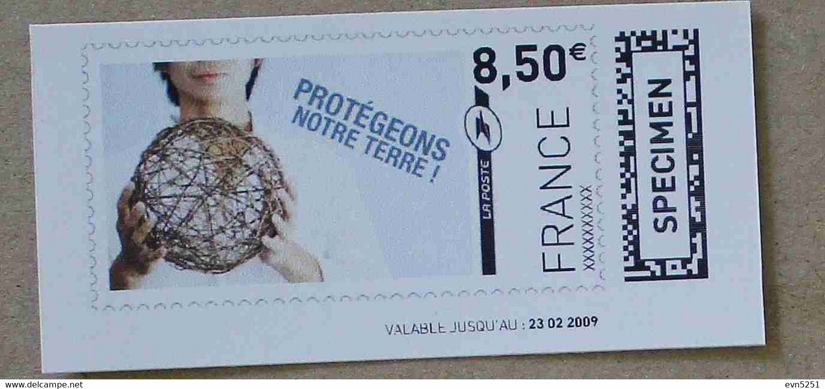 Ti02-02 : SPECIMEN - Protégeons Notre Terre, Sphère 8.50 €  +  39.04 € (autoadhésifs / Autocollants) - Specimen