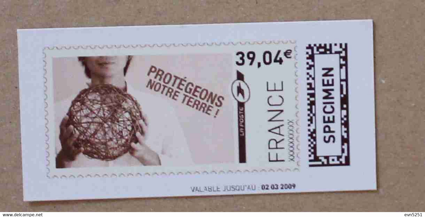 Ti02-02 : SPECIMEN - Protégeons Notre Terre, Sphère 8.50 €  +  39.04 € (autoadhésifs / Autocollants) - Especimenes