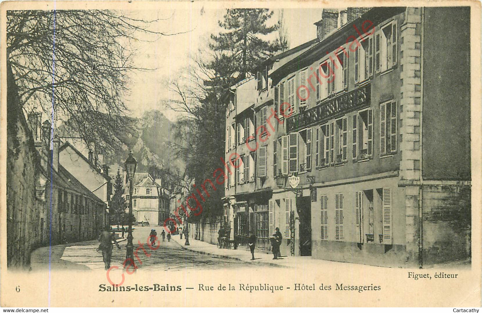 39.  SALINS LES BAINS .  Rue De La République .  Hôtel Des Messageries . - Sonstige & Ohne Zuordnung