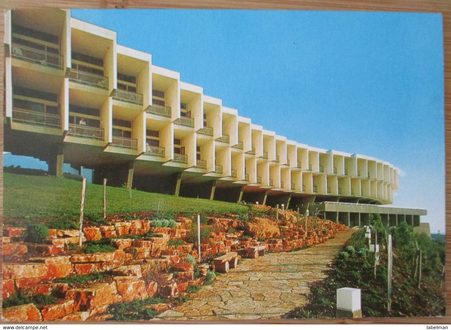 ISRAEL HOTEL ZICHRON YAACOV ALMA MIVTACHIM KUPAT HOLIM REST HOUSE INN PENSION PICTURE PHOTO CARD POST POSTCARD PC STAMP - Israel