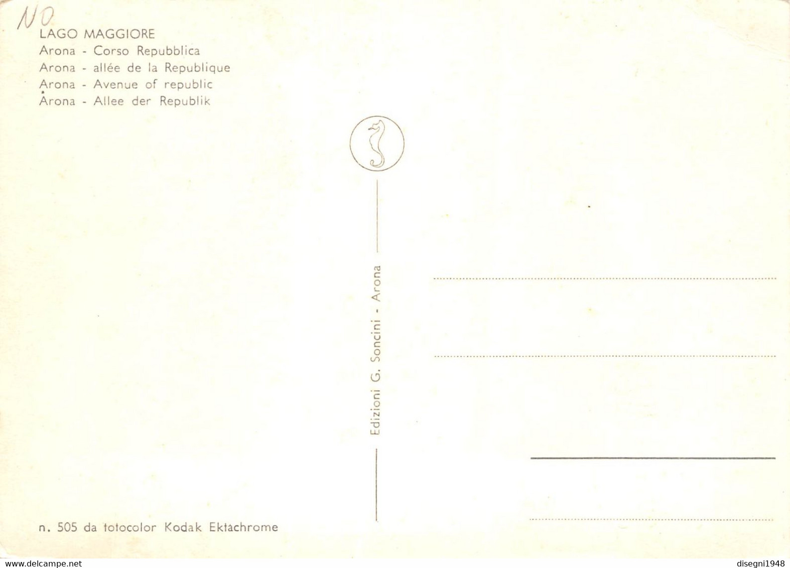 09659 "ARONA (NO) - CORSO REPUBBLICA" DISTRIBUTORE MOBILGAS. CART. ILLUSTR. ORIG. NON SPED. - Other & Unclassified