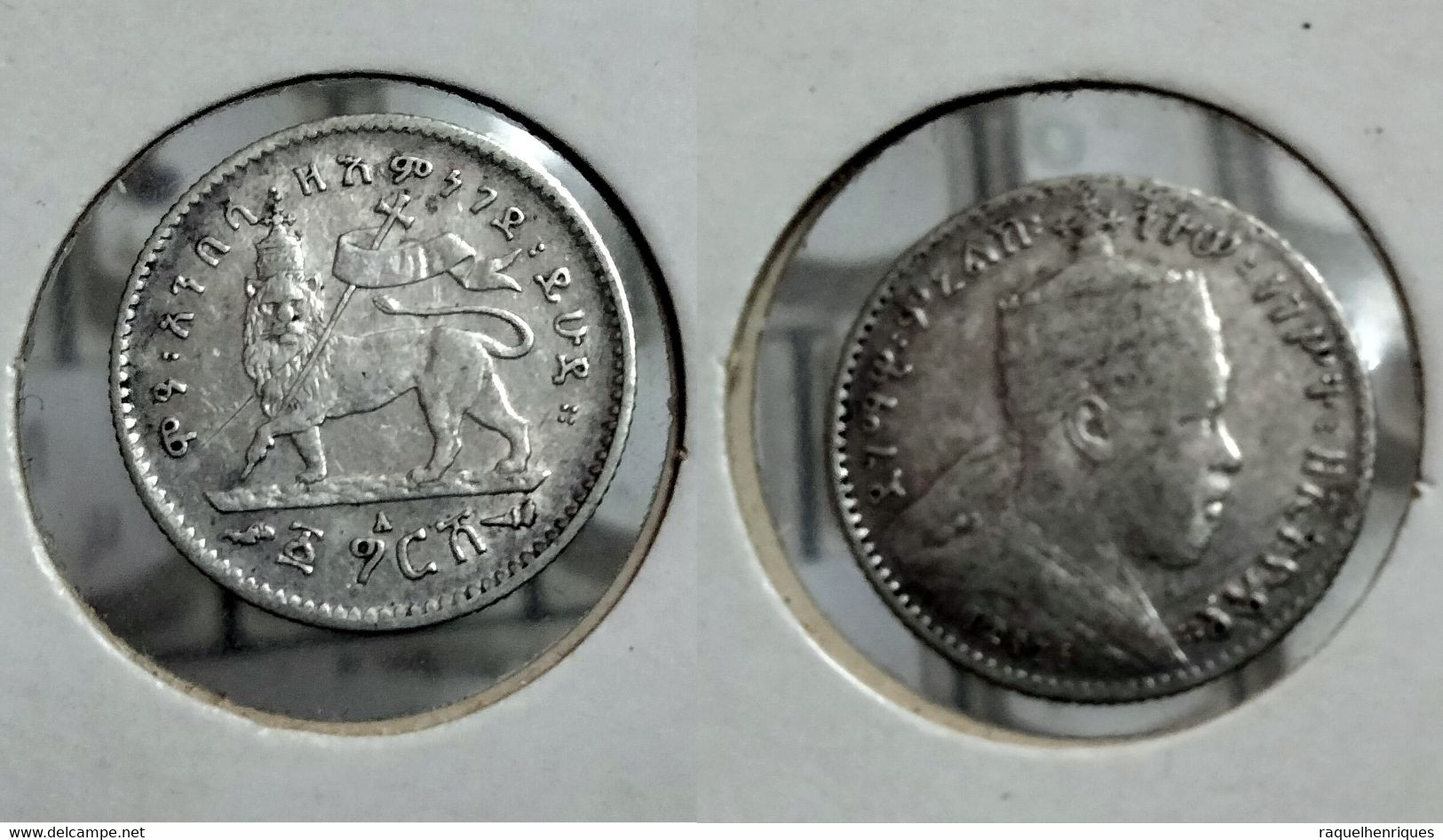 ETHIOPIA GERSH Km# 12 SILVER (G#07-88.2) - Ethiopia