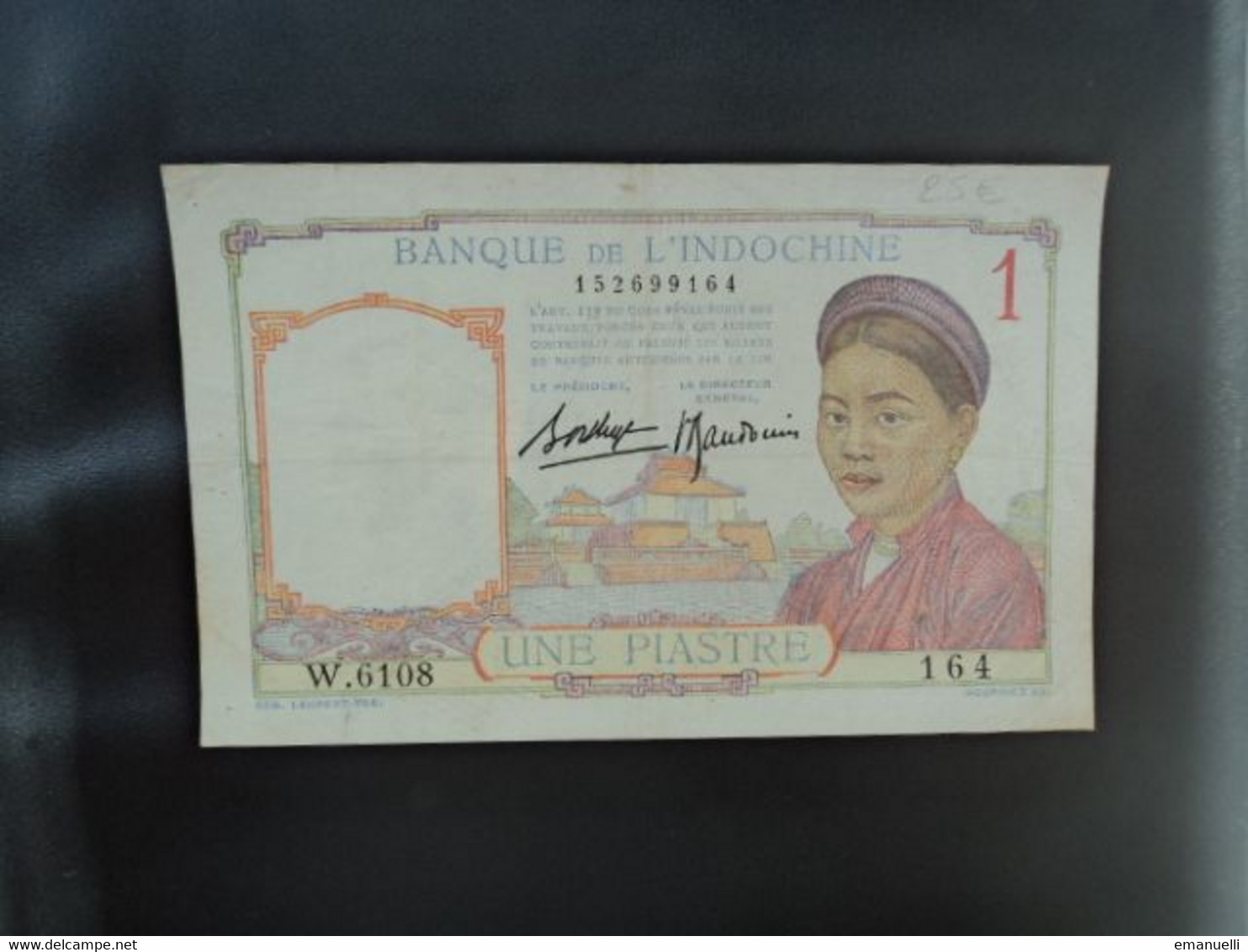 INDOCHINE : 1 PIASTRE  ND 1936    P 54b     Presque SUP * - Indochine