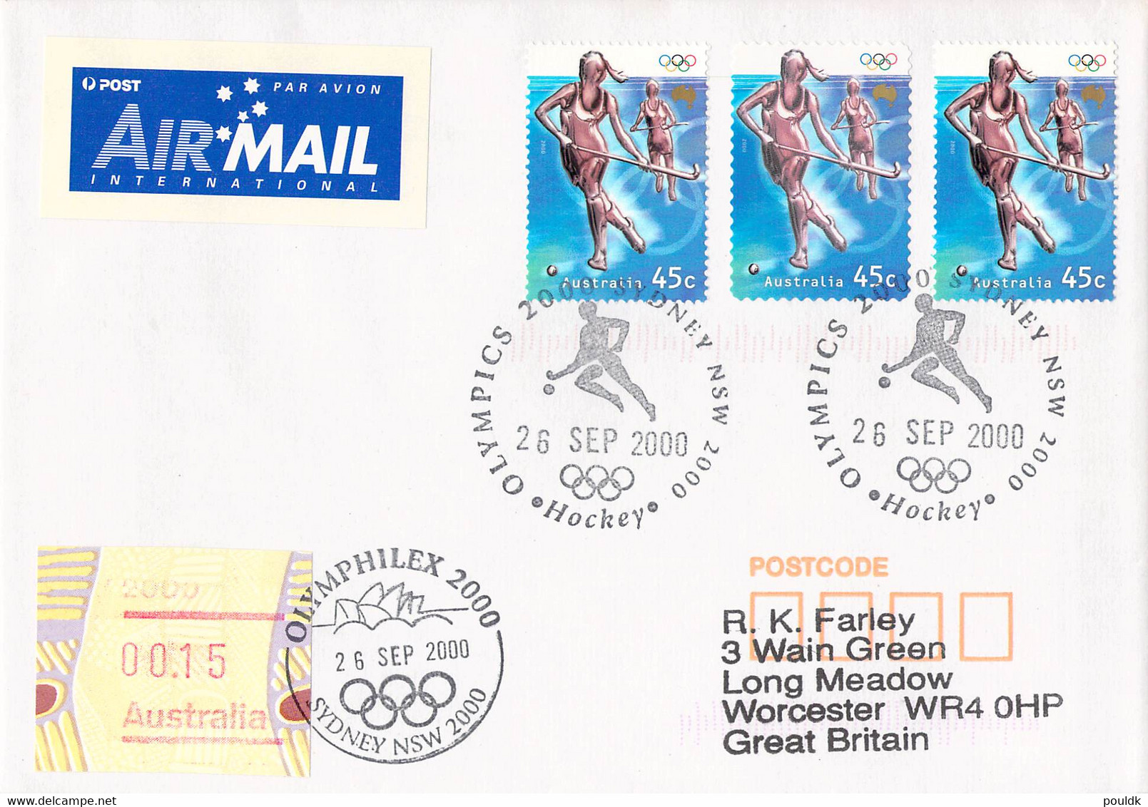 Australia Cover 2000 Sydney Olympic Games - Hockey (G132-38) - Summer 2000: Sydney