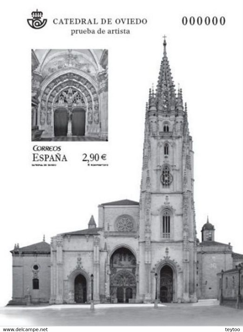 P0109# España 2012. PA. Prueba Catedral De Oviedo (N) - Ensayos & Reimpresiones