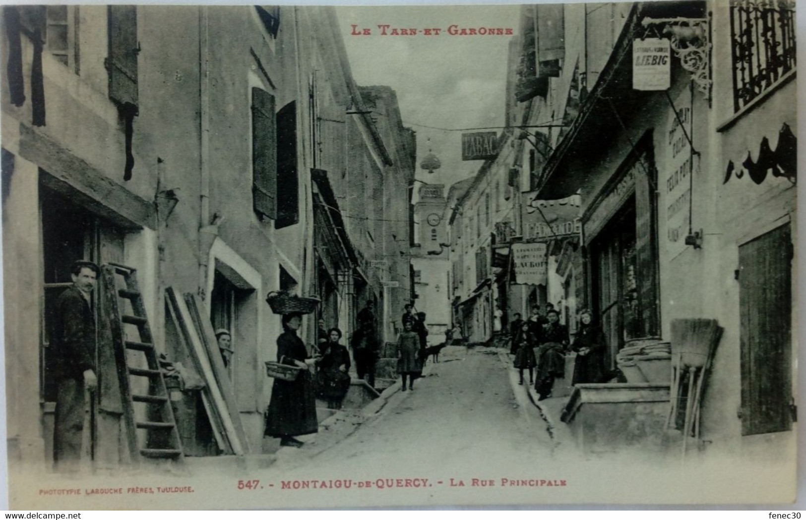 82 Montaigu De Quercy (Tarn Et Garonne) La Rue Principale Trés Animée - Sonstige & Ohne Zuordnung