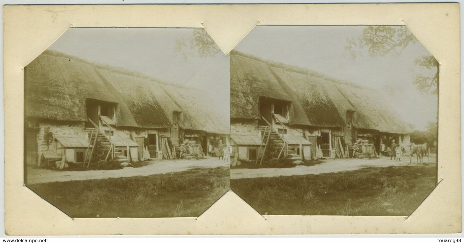 Stéréo Amateur Circa 1900-10. Houlgate (Calvados). Ferme Du Drochon. Normandie. - Photos Stéréoscopiques