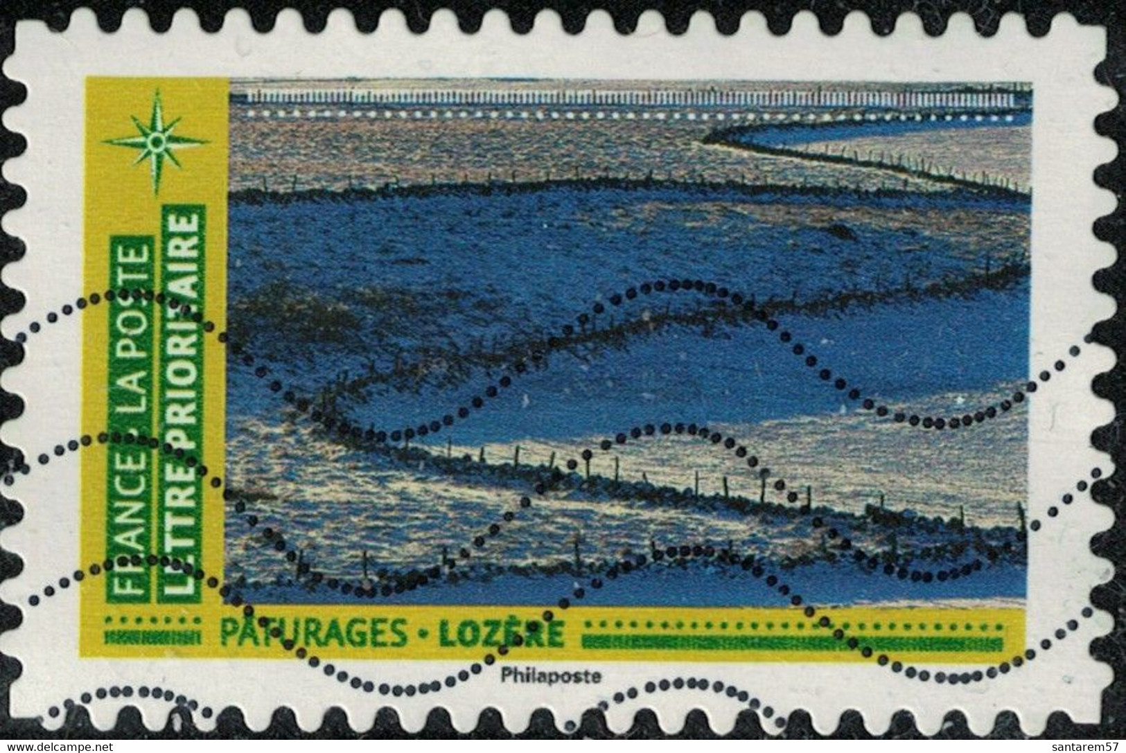 France 2021 Oblitéré Used Mosaïque De Paysages Pâturages Lozère Y&T 1943 - Oblitérés