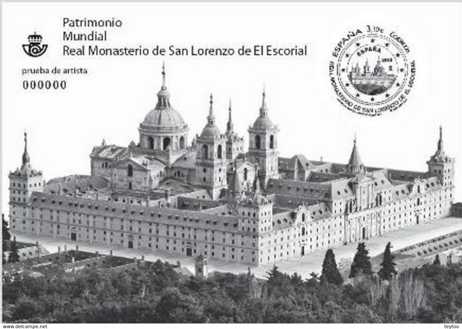 P0111# España 2013. Prueba Real Monasterio De El Escorial (N) - Probe- Und Nachdrucke