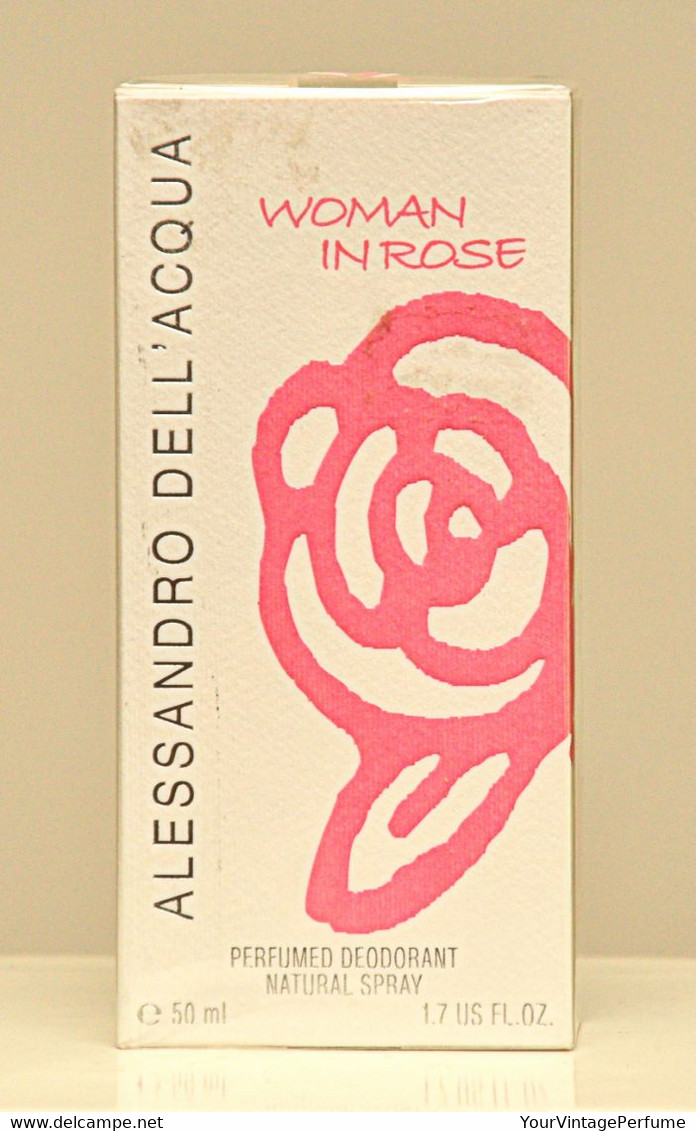 Alessandro Dell' Acqua Woman In Rose Perfumed Deodorant 50ml 1.7 Fl. Oz. Spray Rare Vintage Old 2005 New - Dames