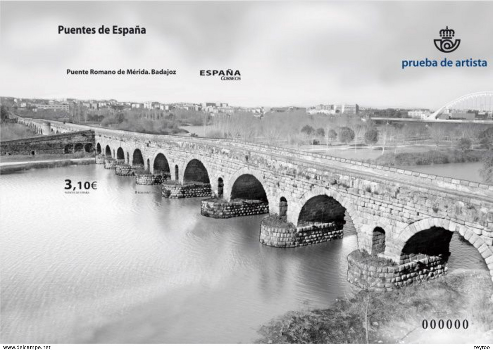P0113# España 2013. [PA] Prueba Puente Romano De Mérida. Badajoz (N) - Essais & Réimpressions