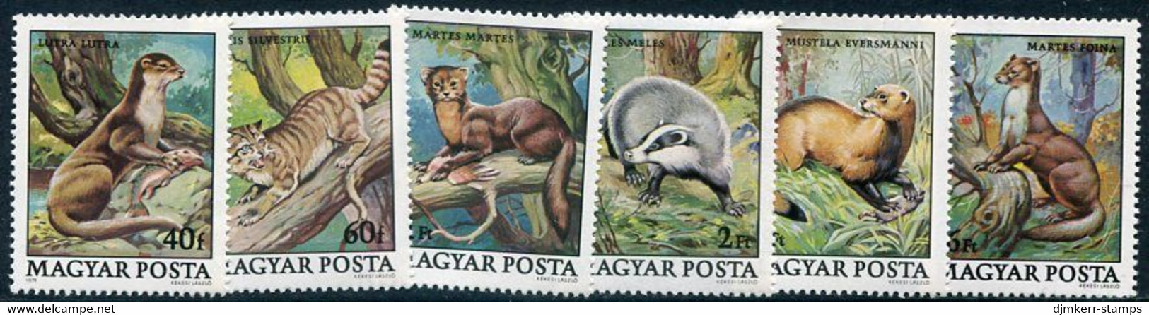 HUNGARY 1979 Protected Mammals MNH / **  Michel 3384-89 - Unused Stamps