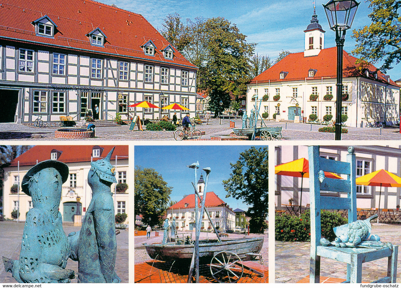 AK Angermünde Historisches Rathaus Mit Marktplatz Uckermark - Angermuende