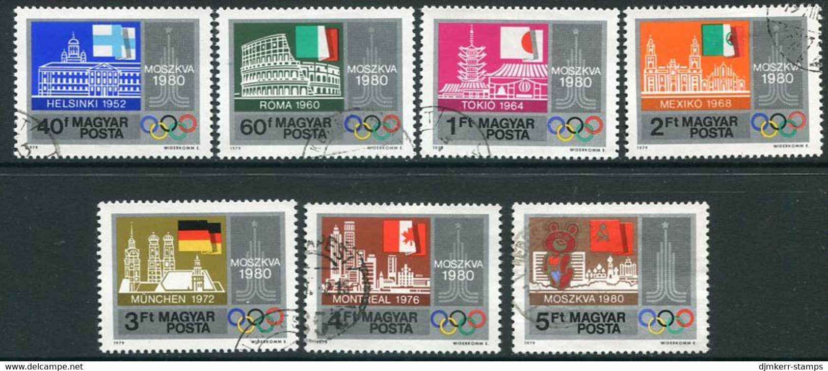 HUNGARY 1979 Pre-Olympic Spartakiad Used.  Michel 3355-61 - Used Stamps