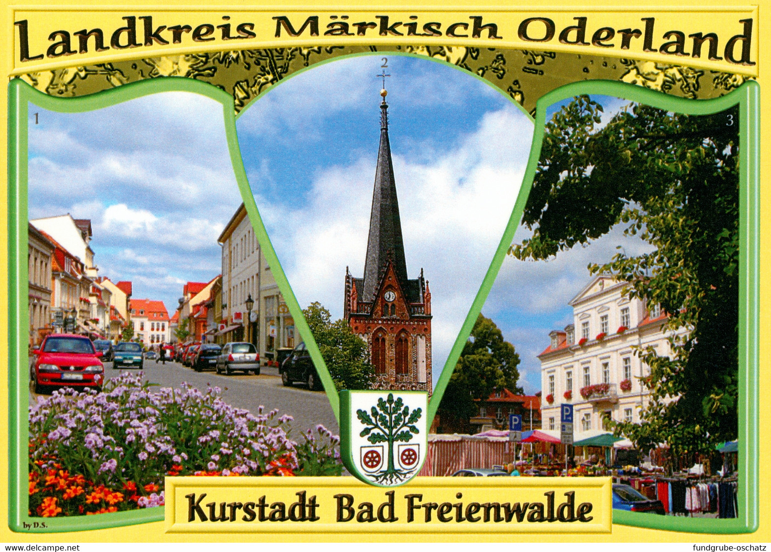 AK Bad Freienwalde Königstrasse Kirche St. Nikolai Marktplatz Rathaus - Bad Freienwalde