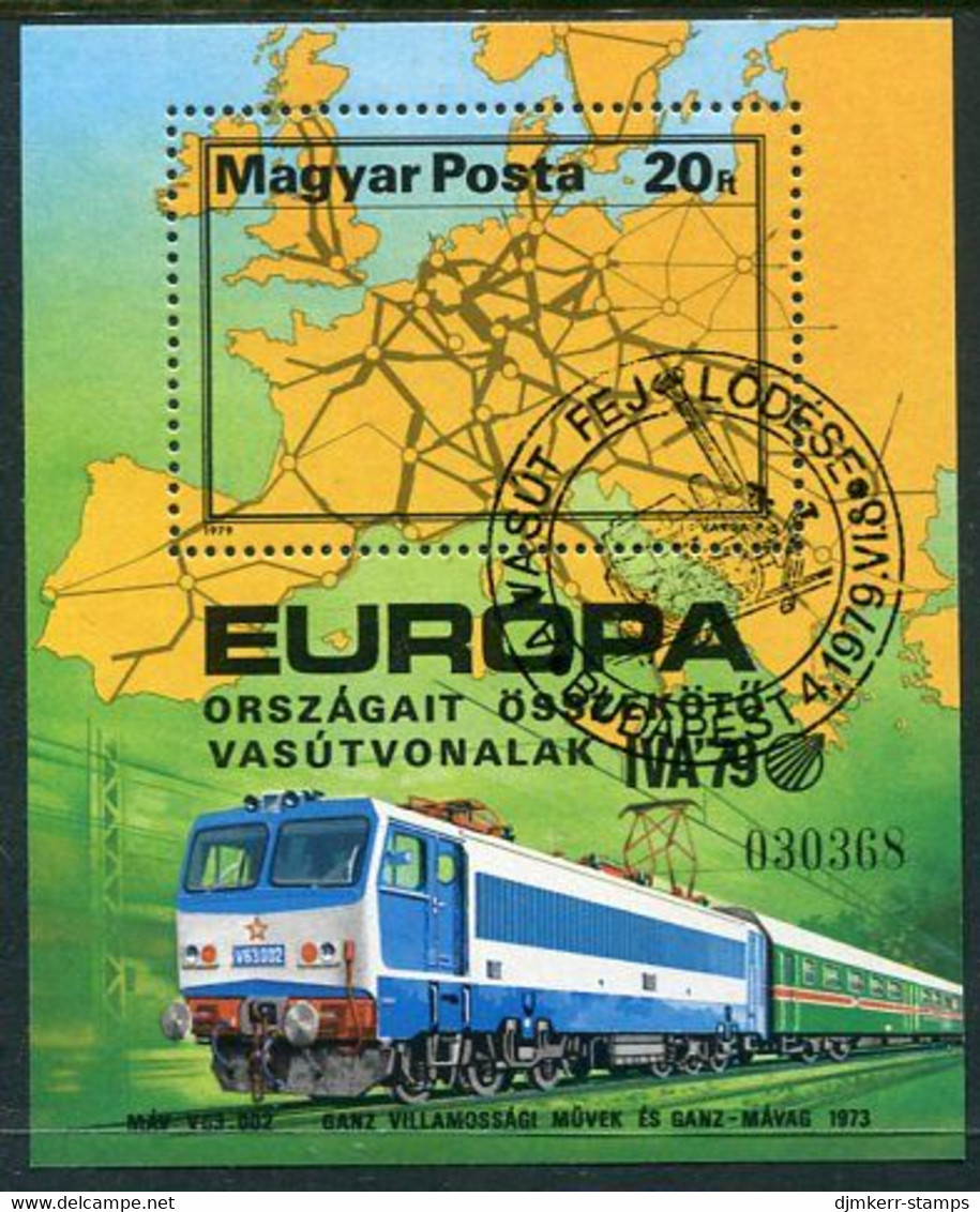 HUNGARY 1979 International Transport Exhibition Block Used.  Michel Block 137 - Blocks & Sheetlets