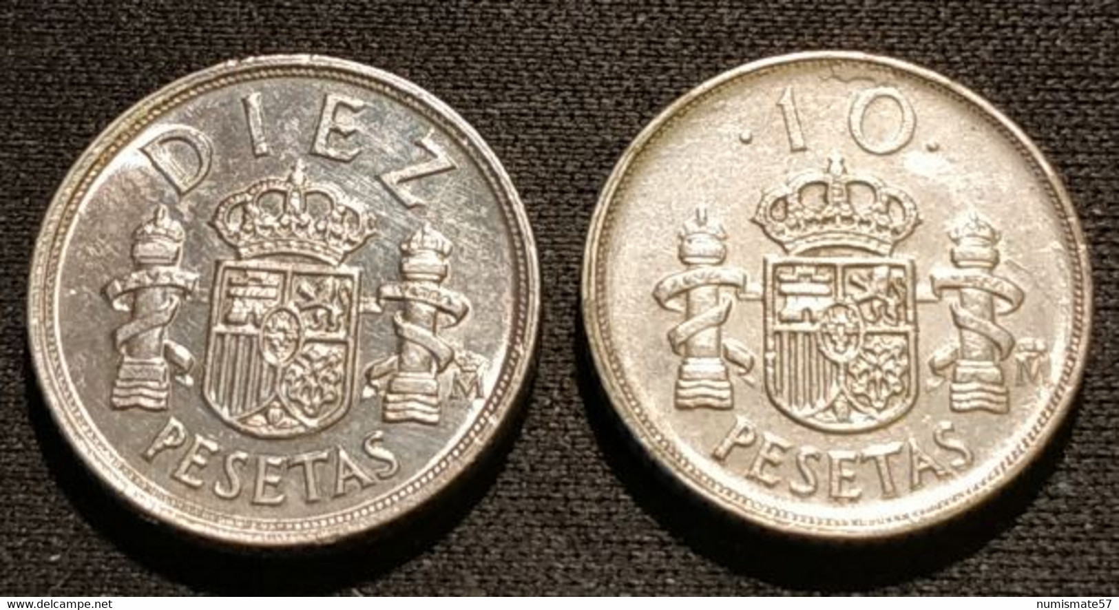 ESPAGNE - ESPANA - SPAIN - LOT DE 2 PIECES - 10 PESETAS 1983 - KM 827 Et 10 PESETAS 1992 - KM 903 - 10 Pesetas