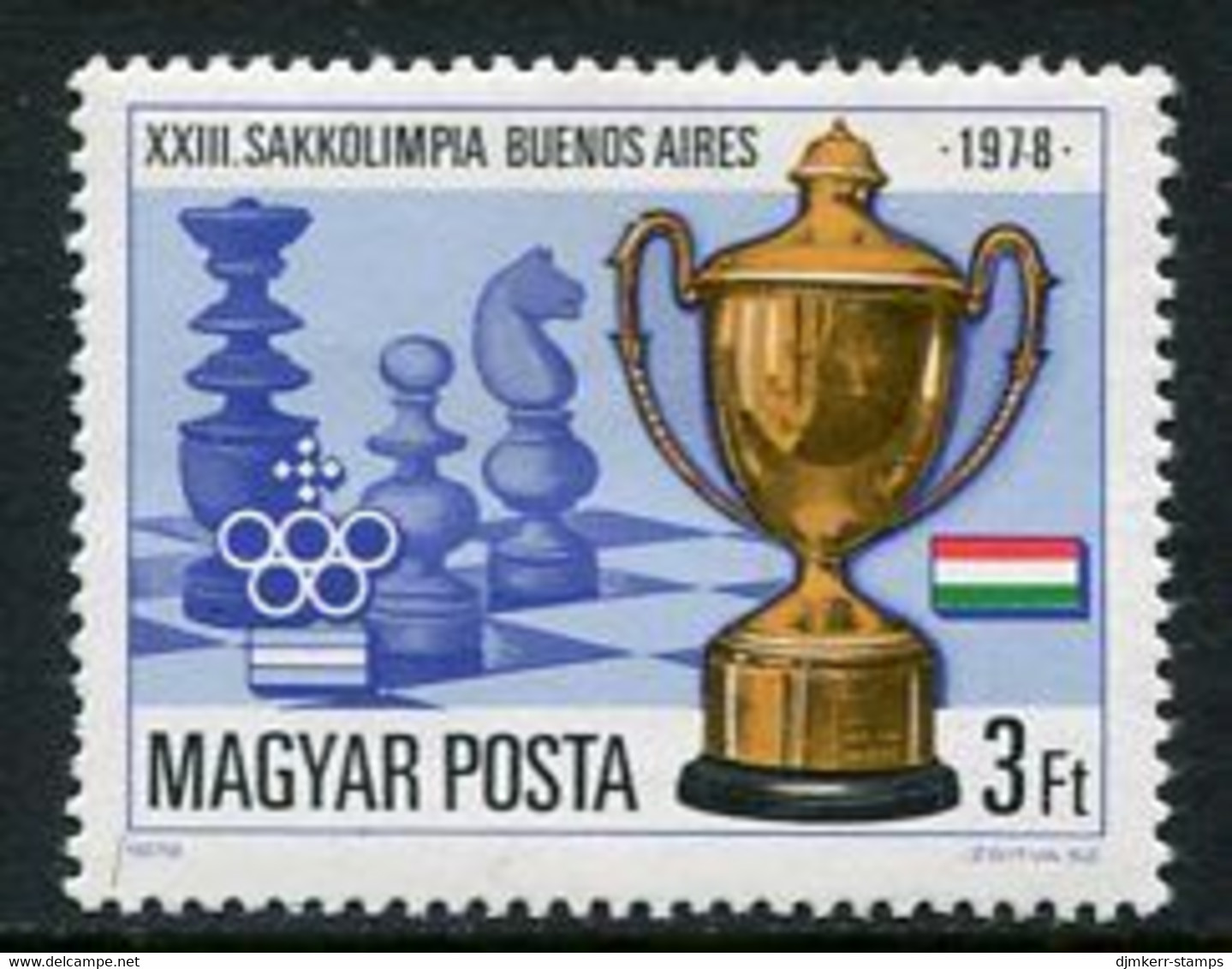 HUNGARY 1979 Chess Olympiad MNH / **.  Michel 3341 - Unused Stamps