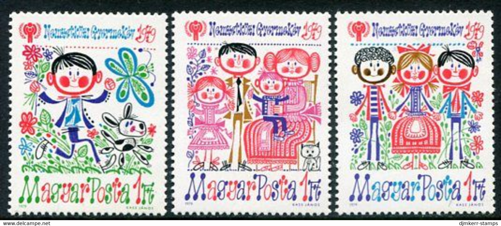 HUNGARY 1979 Year Of The Child MNH / **.  Michel 3335-37 - Unused Stamps
