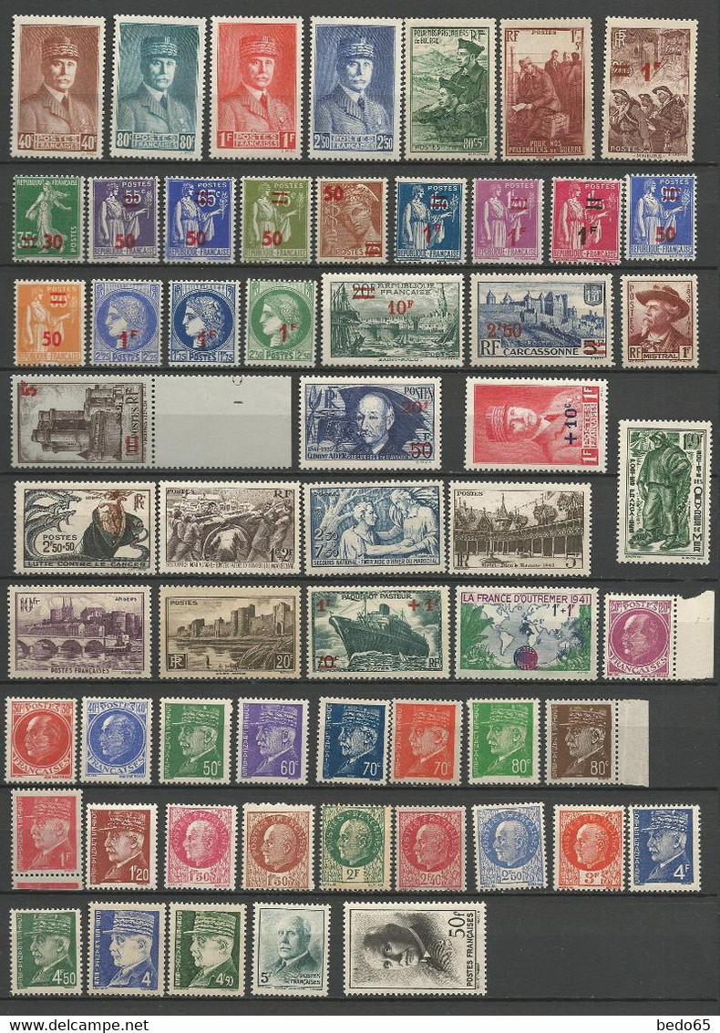 ANNEE COMPLETE 1941  N° 470 à 537 Gom D'origine  NEUF** Luxe  SANS CHARNIERE / MNH - 1940-1949