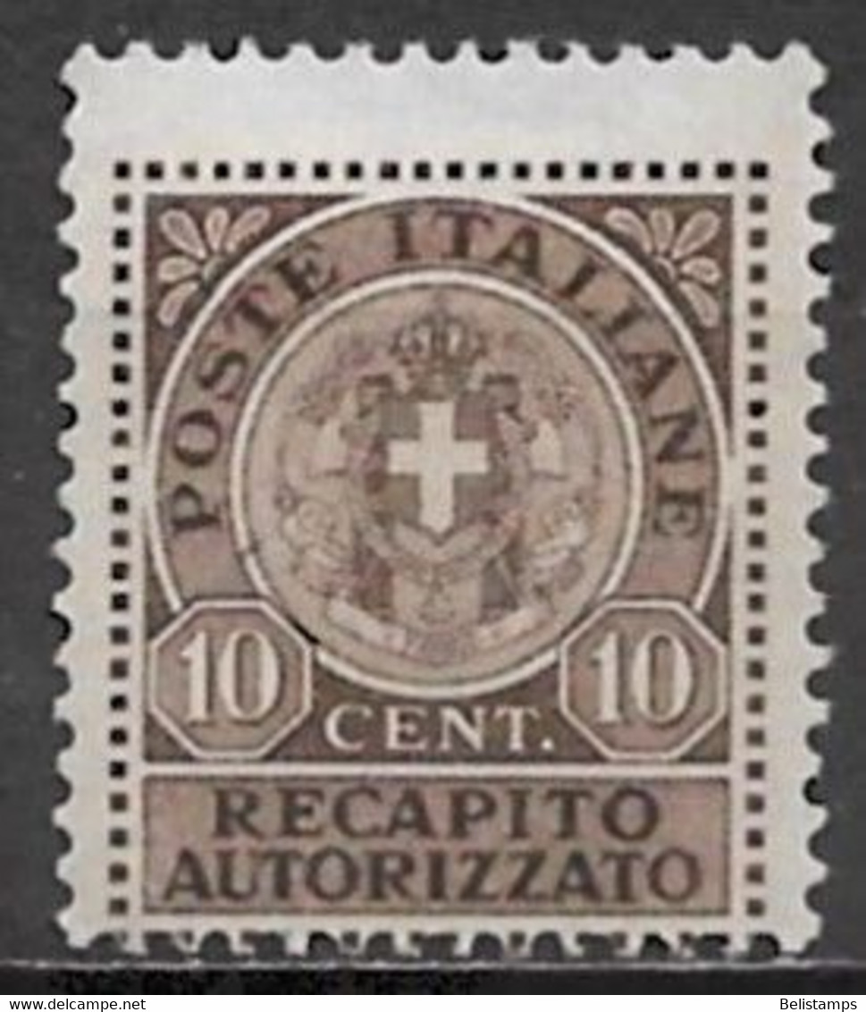 Italy 1930. Scott #EY2 (MH) Coat Of Arms ** Complete Issue - Versichert