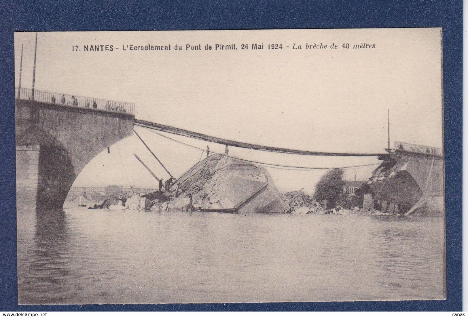 CPA [[44] Loire Atlantique > Nantes Catastrophe Pont De Pirmil Non Circulé - Nantes