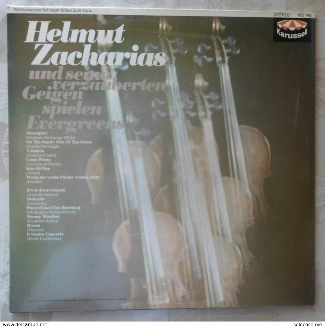 33 Giri Disco In Vinile : Helmut Zacharias - Und Seine Verzauberten Geigen Spielen Evergreens  635140 Karussell - Autres - Musique Allemande