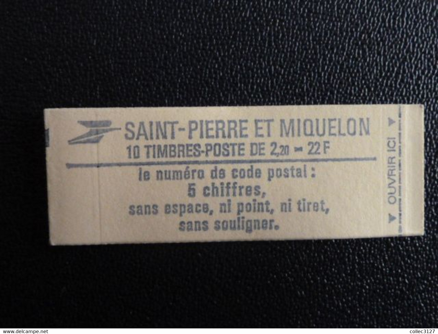 M1 - Carnet Saint Pierre Et Miquelon 1986 YT N° C464 (ouvert) - Carnets