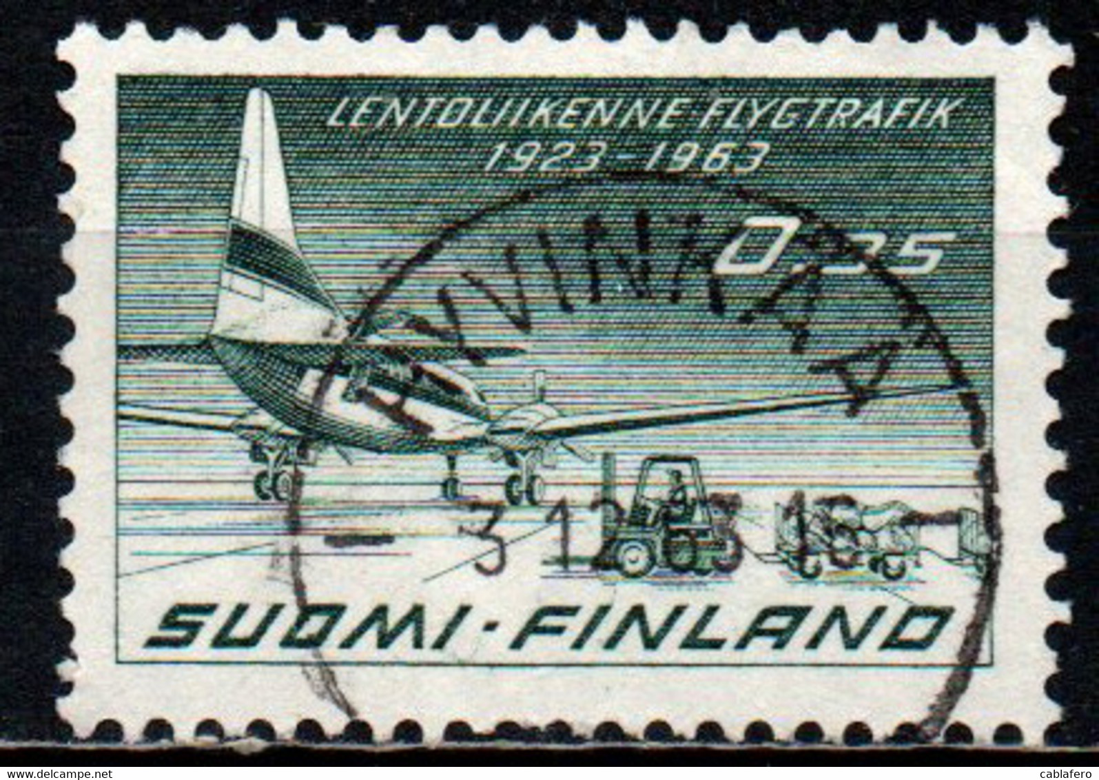 FINLANDIA - 1963 - 40° ANNIVERSARIO DELLA SOCIETA' DI TRASPORTO AEREO FINNAIR - USATO - Used Stamps