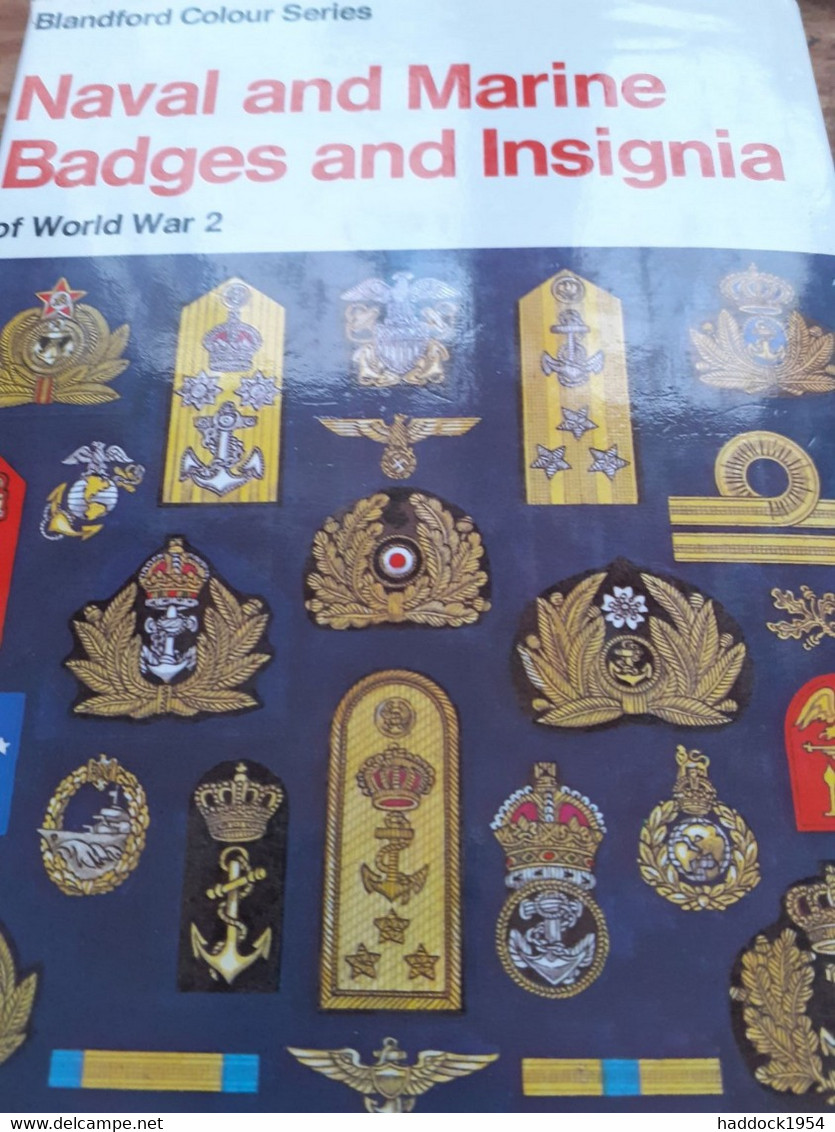 Naval And Marine Badges And Insignia Of World War 2 GUIDO ROSIGNOLI Blandford Press 1980 - Guerre 1939-45