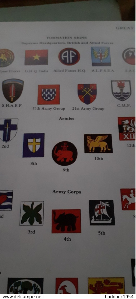 Army Badges And Insignia Of World War 2 GUIDO ROSIGNOLI Blandford Press 1972 - Oorlog 1939-45