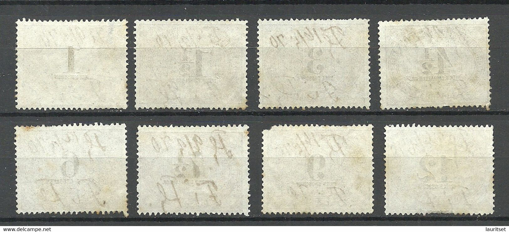Germany Norddeutscher Postbezirk O 1870 Wechselstempel Stempelsteuer, 8 Marken - Autres & Non Classés