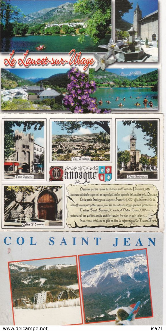 lot de 40 cartes postales modernes ALPES de HAUTE-PROVENCE, lot varié