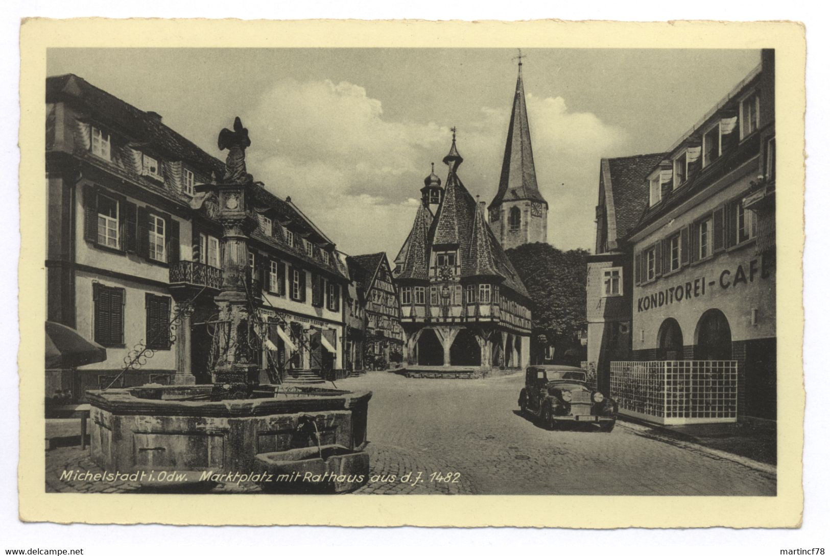 Michelstadt I. Odw. Marktplatz Mit Rathaus Aus D. J. 1482 - Michelstadt