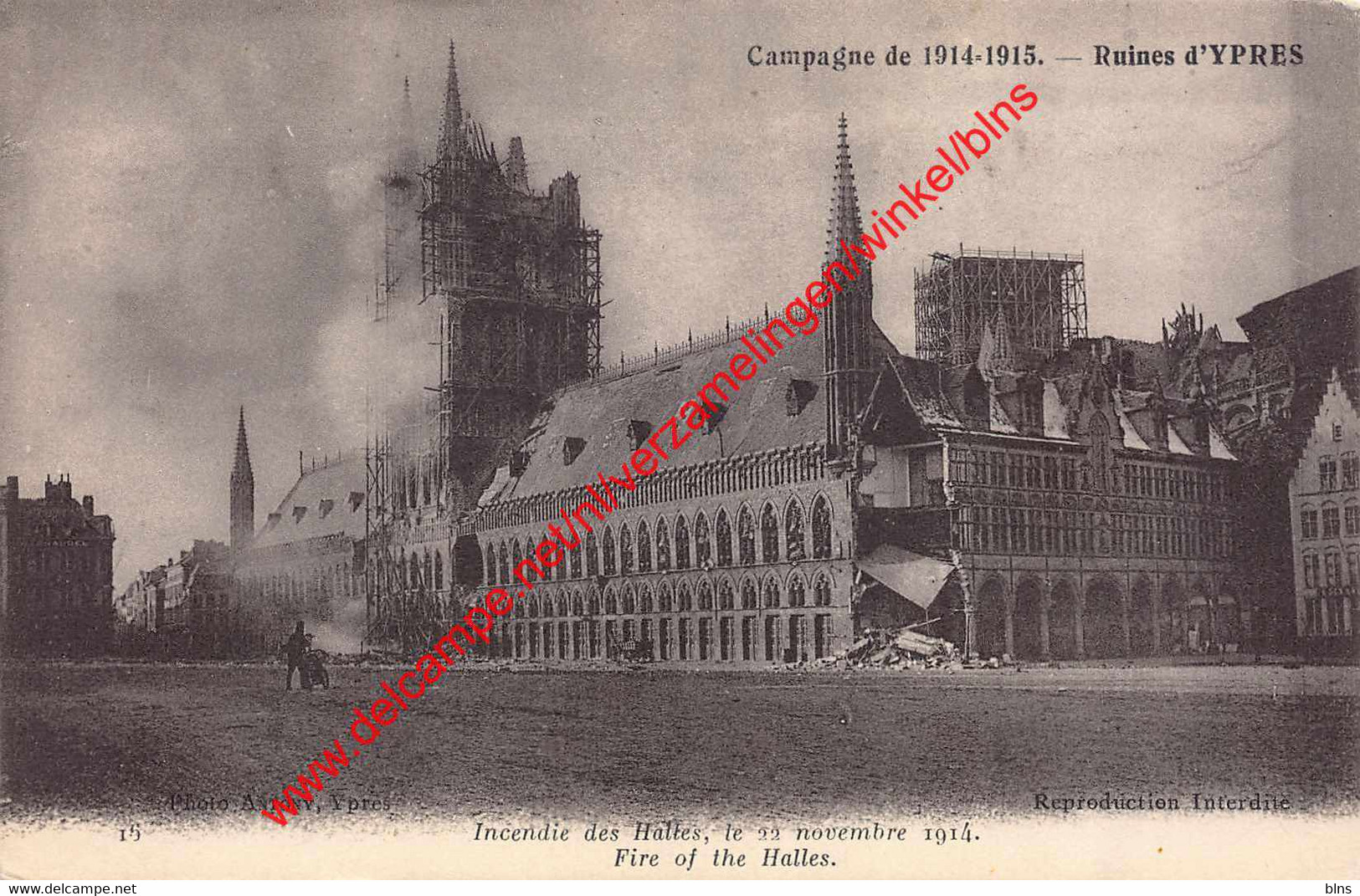 Incendie Des Halles 22 Novembre 1914 - Ieper - Ieper