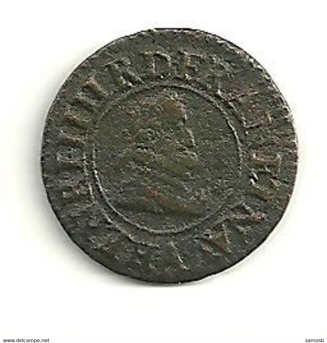 DENIER Tournois Henri IV 1607 A - 1589-1610 Henry IV The Great