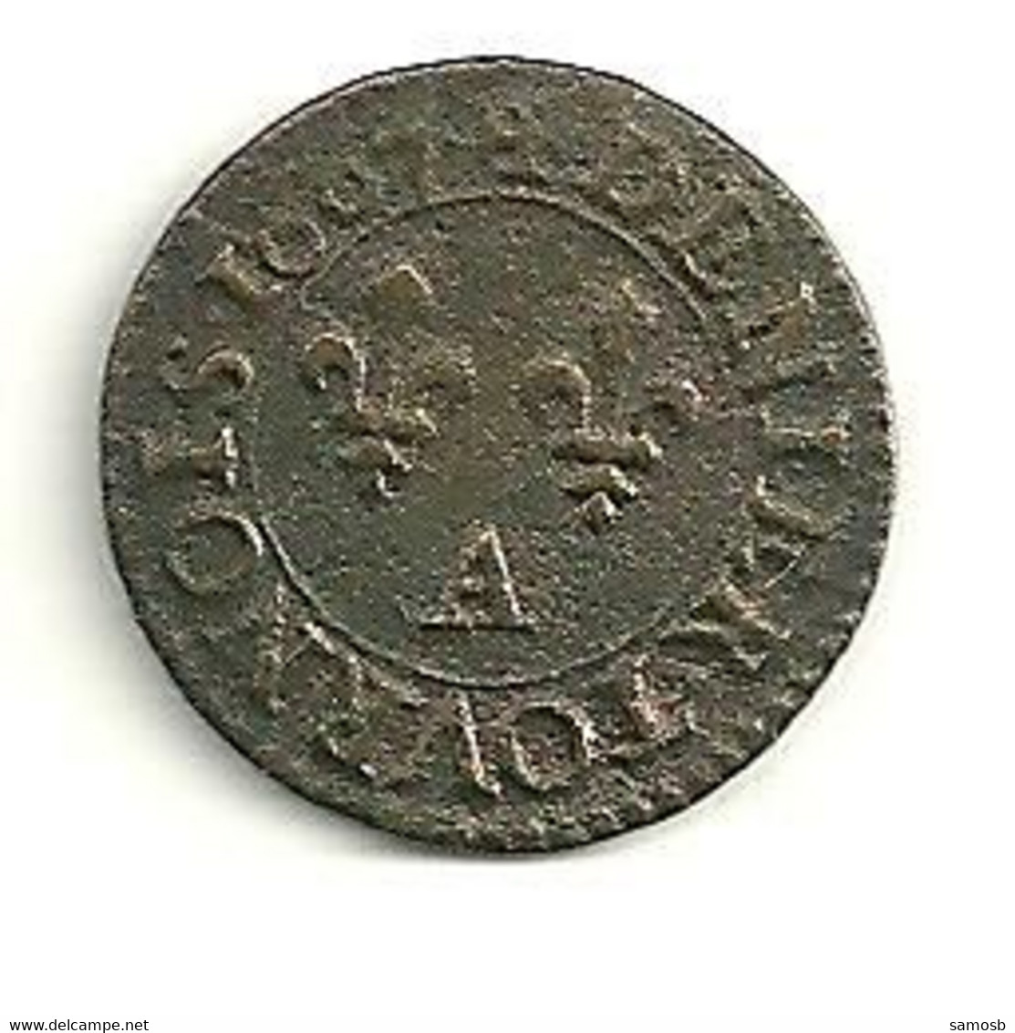 DENIER Tournois Henri IV 1607 A - 1589-1610 Henry IV The Great