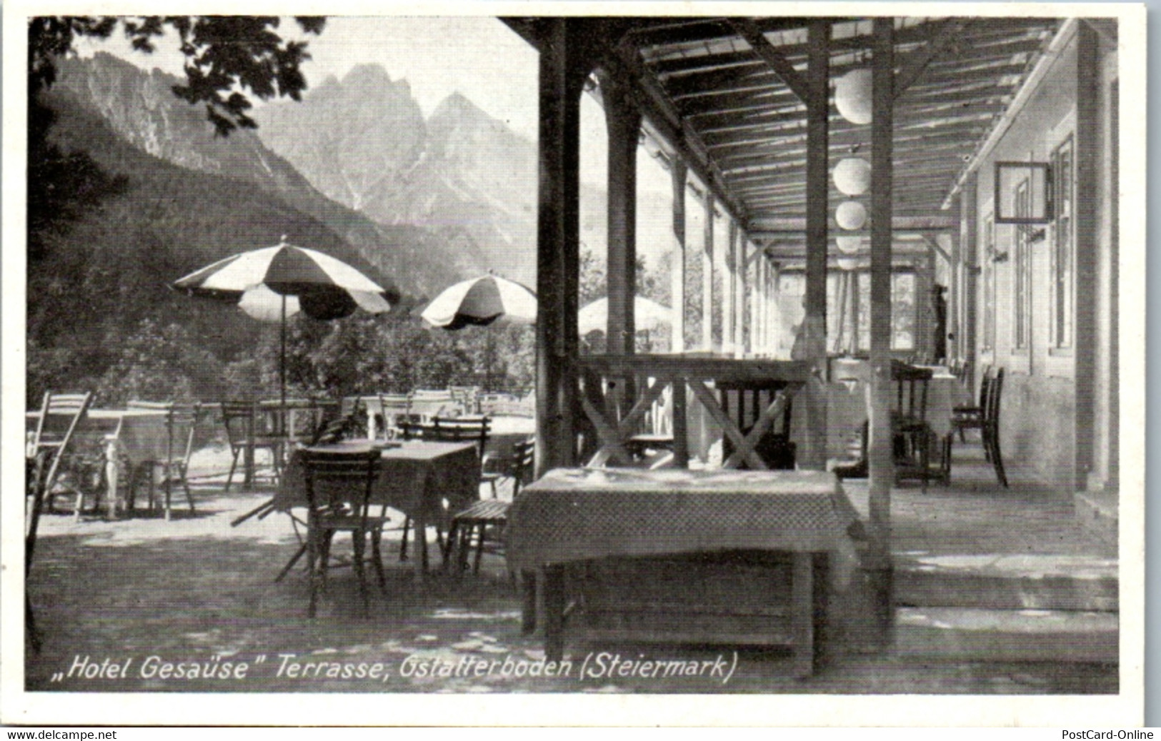 11301 - Steiermark - Gstatterboden , Hotel Gesäuse Terrasse - Nicht Gelaufen 1948 - Gesäuse