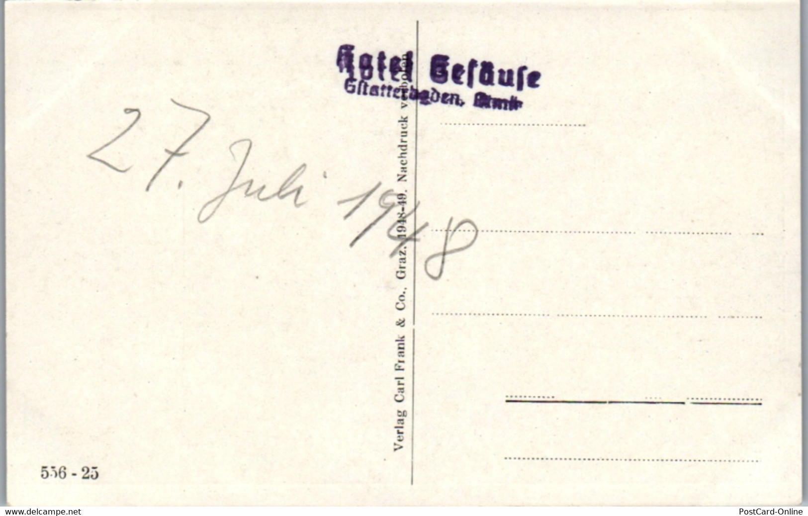 11301 - Steiermark - Gstatterboden , Hotel Gesäuse Terrasse - Nicht Gelaufen 1948 - Gesäuse