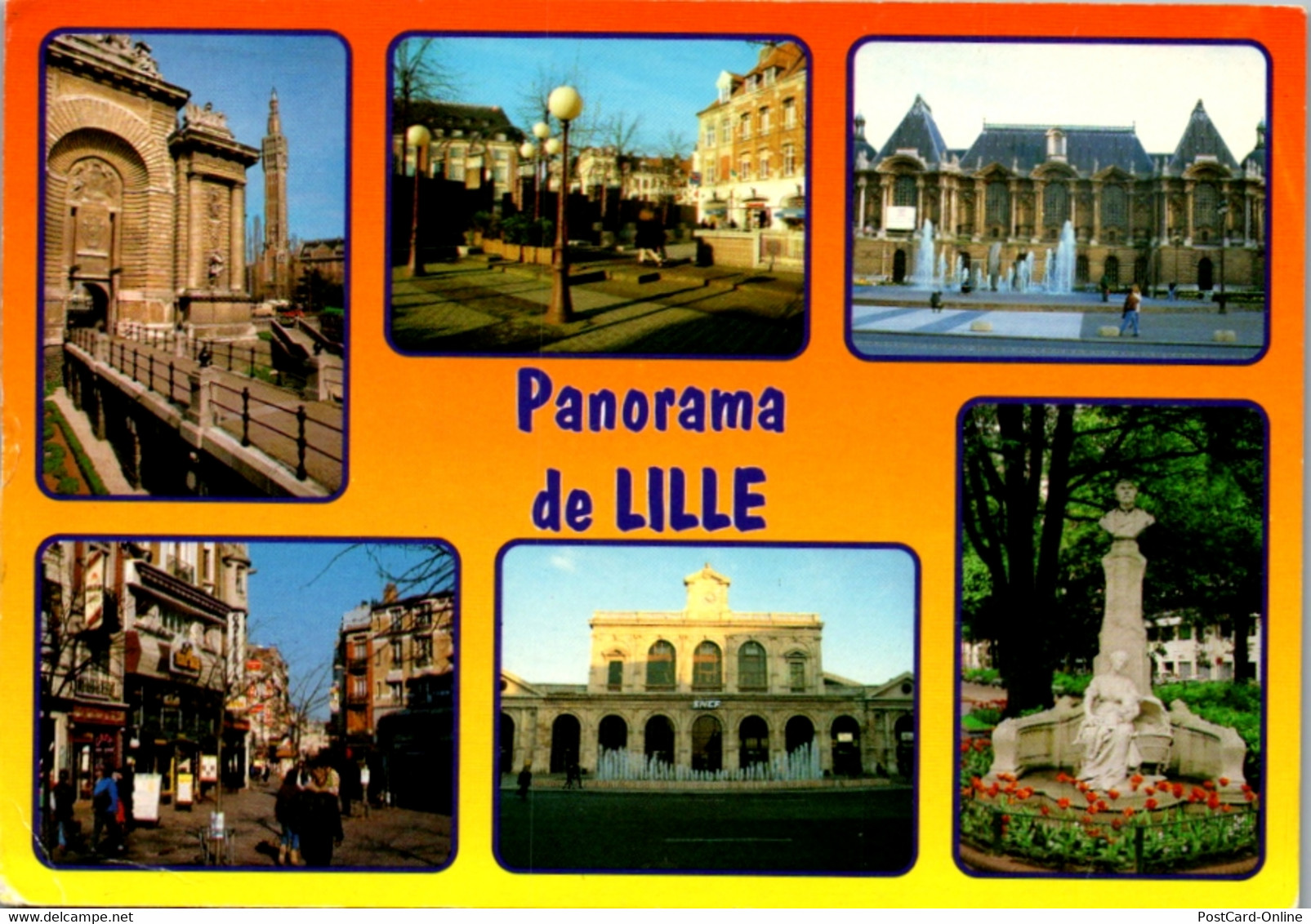 11412 - Belgien - Lille , Mehrbildkarte - Gelaufen - Lille