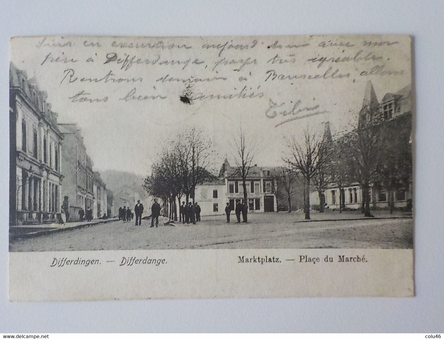 1905 CP Animée Grand Duché Luxembourg Differdange Differdingen Marktplatz Place Du Marché - Differdange