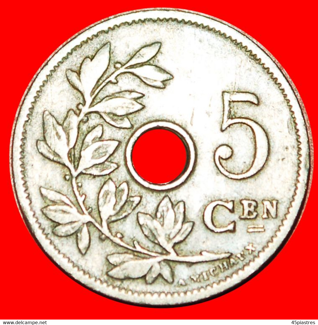 • DUTCH LEGEND: BELGIUM ★ 5 CENTIMES 1906! LEOPOLD II (1865-1909) LOW START ★ NO RESERVE! - 5 Cents