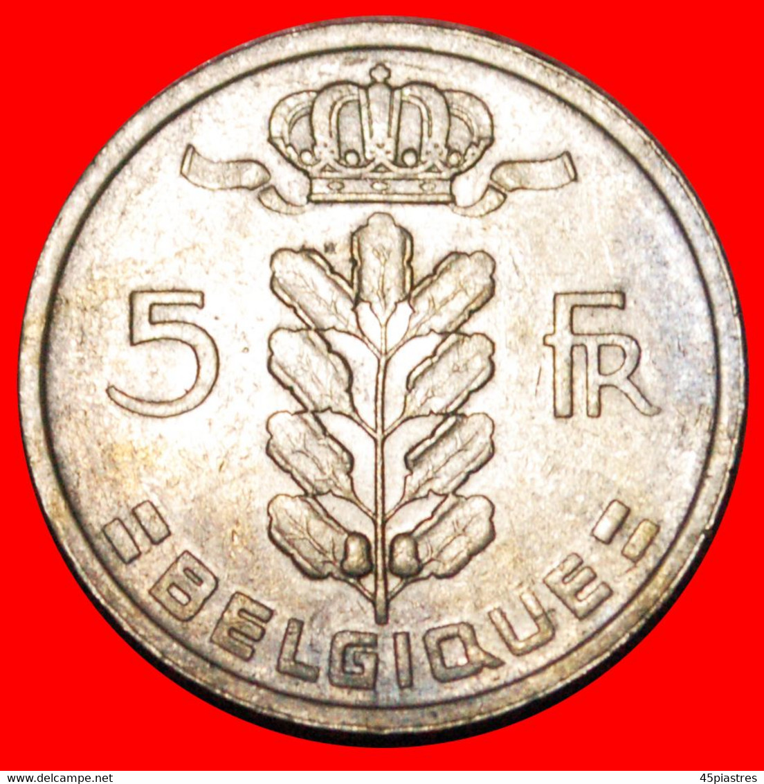 • FRENCH LEGEND: BELGIUM ★ 5 FRANCS 1949 NOT MEDAL ALIGNMENT! LOW START ★ NO RESERVE! - 5 Francs