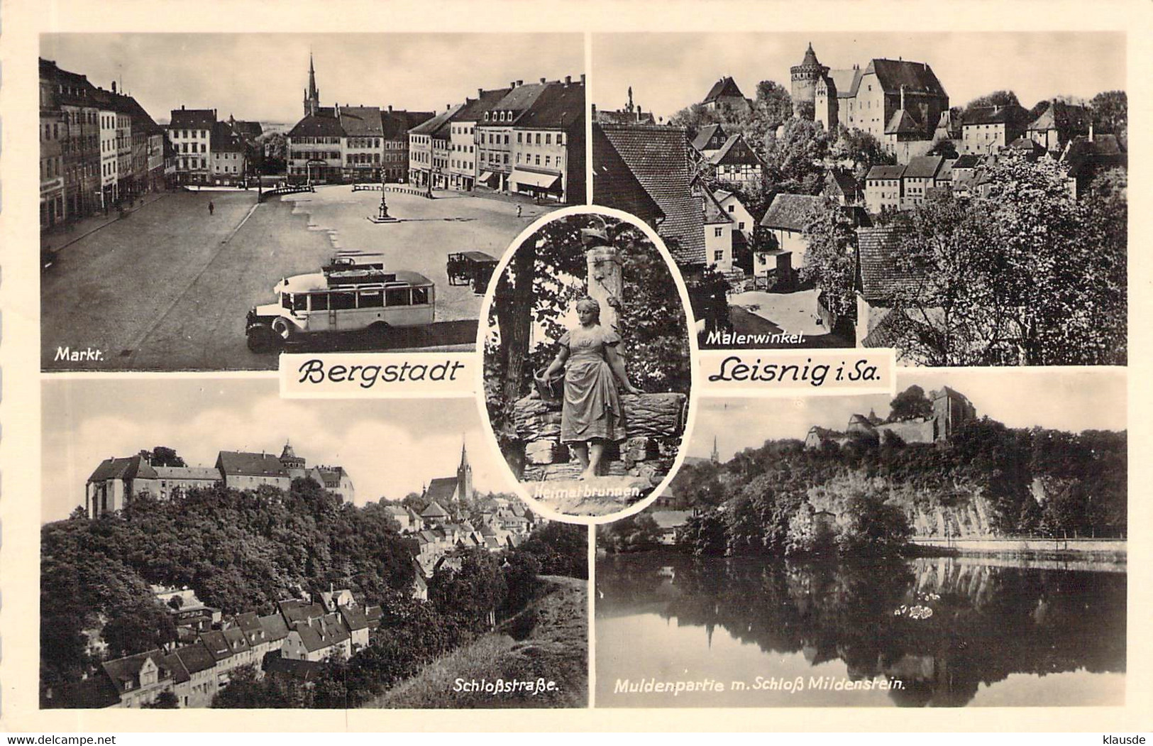 Bergstadt Leisnig Mehrbild 1940 Bahnpost - Leisnig