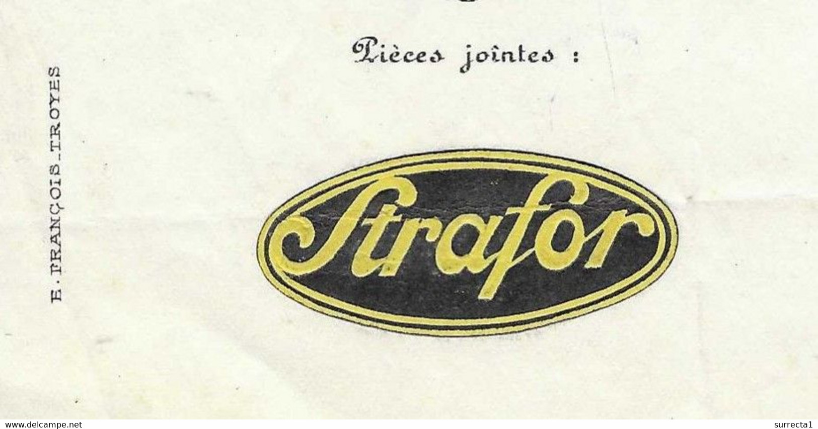 1929 Facture Maurice BOISSEAU / Fournitures Industrie & Auto / Vignette Strafor / Huile, Extincteur, Lampes / 10 Troyes - 1900 – 1949