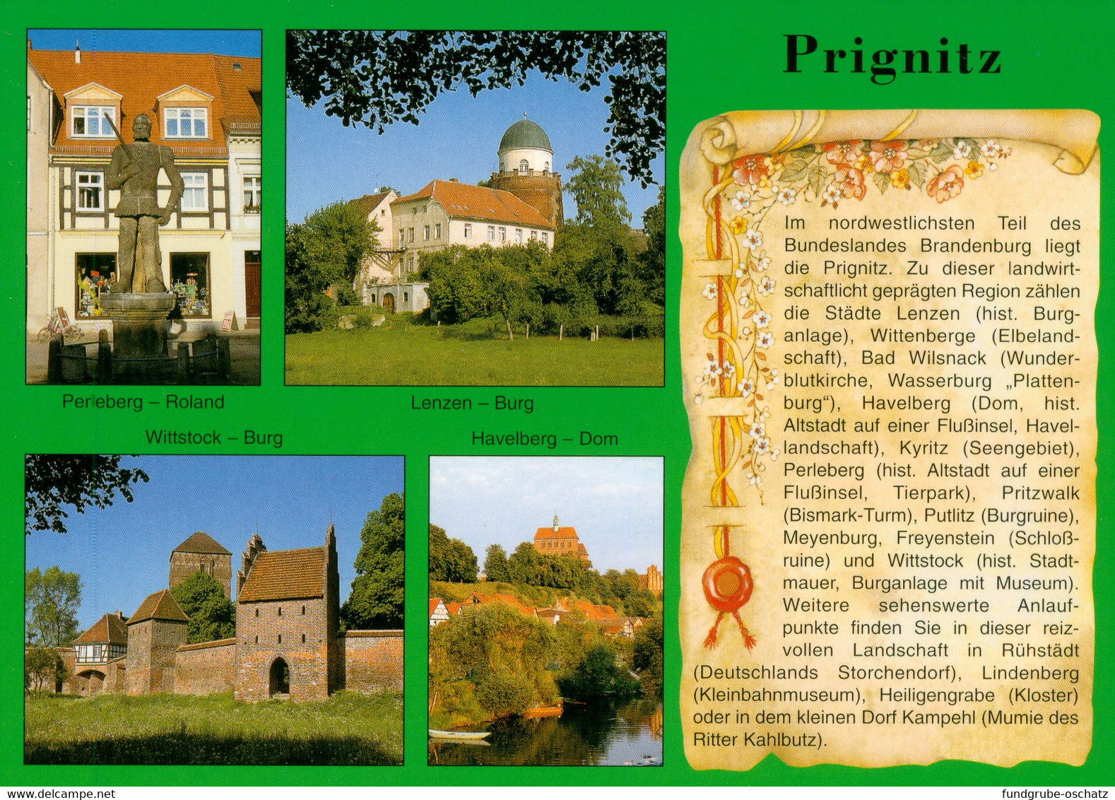 AK Prignitz Mit Perleberg Roland Lenzen Burg Wittstock Burg Havelberg Dom - Perleberg